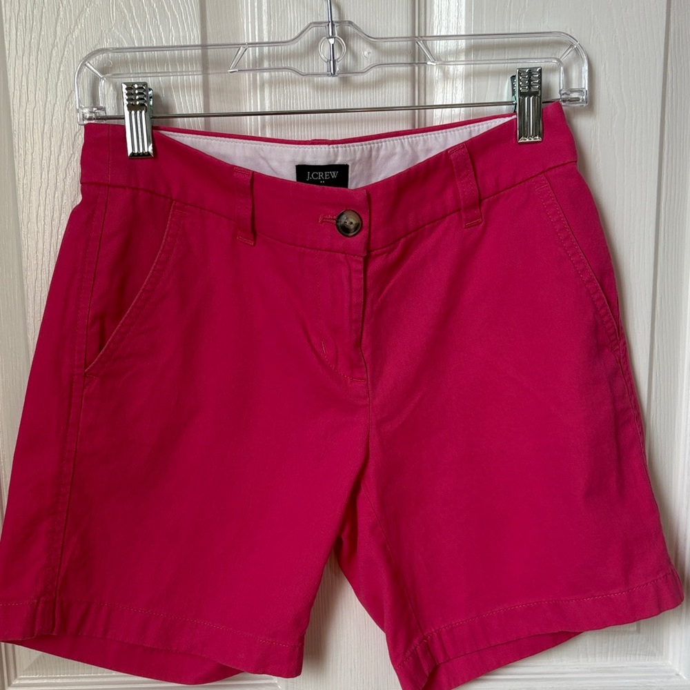 J. Crew Bright Pink Chino Bermuda Shorts